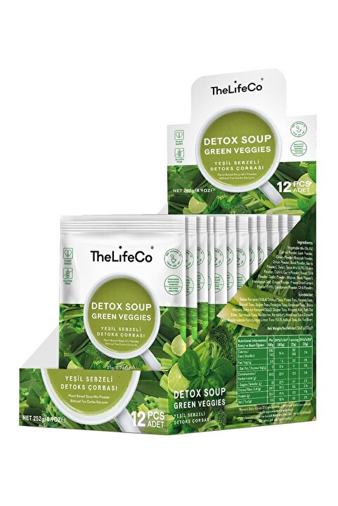 TheLifeCo Yeşil Sebzeli Detoks Çorbası Karışımı 21 G - 12’li Kutu