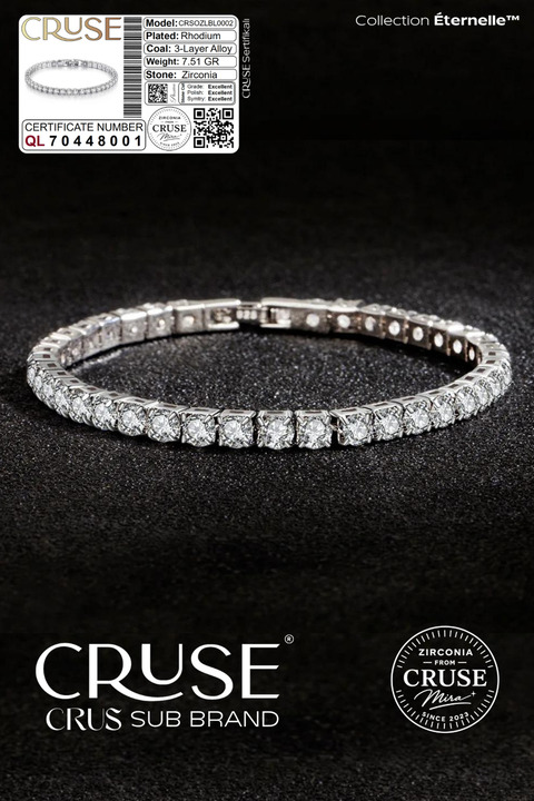 Cruse Crystal Taşlı Éternelle™ Su Yolu Bileklik Özel Seri Sertifikalı