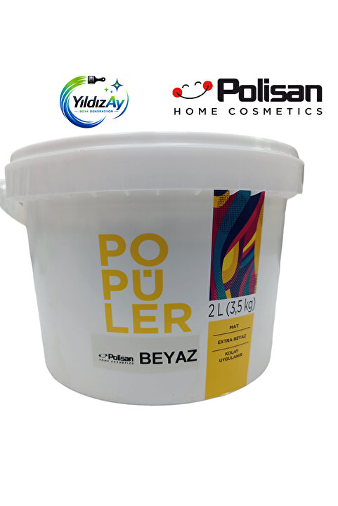Polisan Popüler Ekonomik Fiyatlı İç Cephe Duvar ve Tavan Boyası 3.5 Kg Beyaz