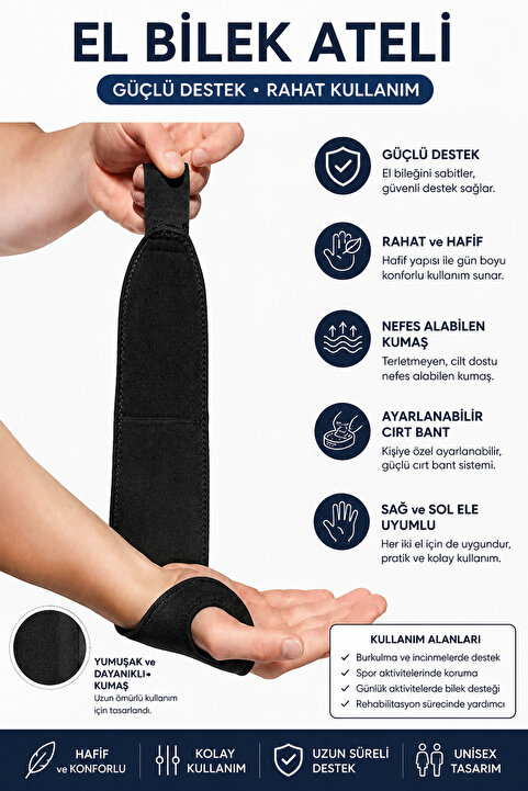 baffhome El Bilek Ateli El Bileği Ağrısı Için Bandaj Fitness Spor Ateli Bileklik