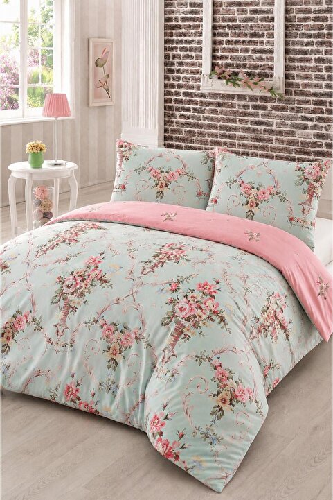 Eponj Home Mature Nevresim Seti Çift Kişilik Alanur Mint-pembe