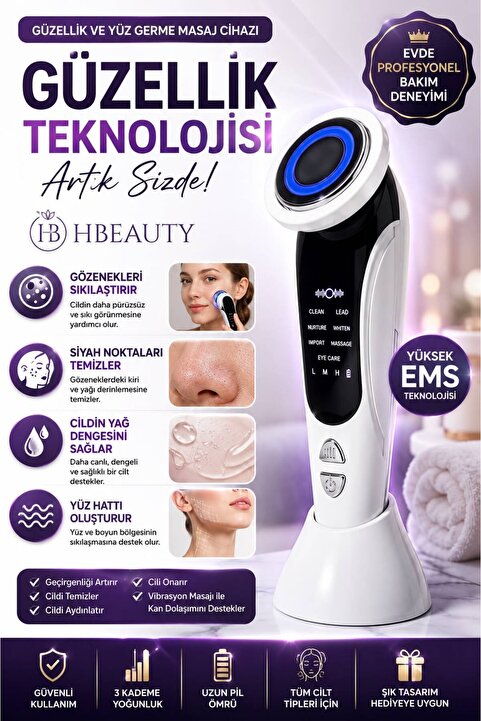 HBEAUTY yüz boyun germe güzelik aleti yaşlanma karşıtı yüksek ems teknolojisi auhma