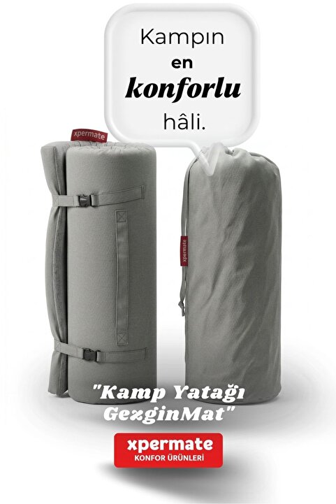 XPERMATE Katlanır Kamp Yatağı 70x180x6 Taşınabilir Sünger Kamp Çadır Matı Yer Yatağı Karavan Yatağı Çantalı