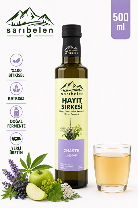 sarıbelen Hayıt Sirkesi 500 ml "Hayıt Otu - Aslan Pençesi - Civan Perçemi"