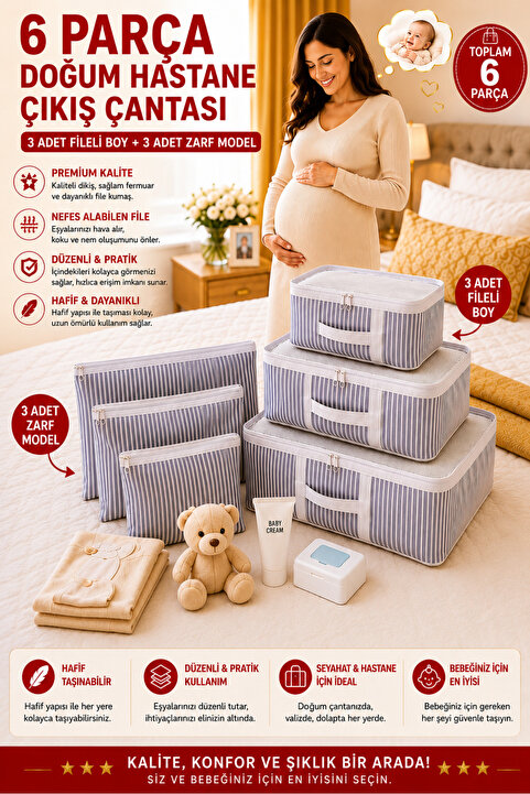 Özlem Toys Doğum Hastane Çıkış Çantası Çok Amaçlı Düzenleyici