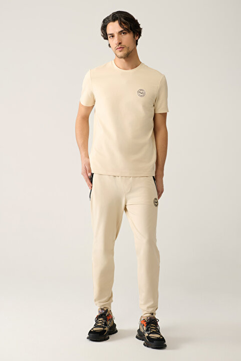 Avva Erkek Bej Jersey Kumaş 2 İplik Regular Fit Eşofman Altı A41Y3416