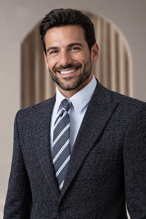 MODA DİNA Siyah Karyağdı Kumaş Italyan Stil Slim Fit Klasik Erkek Blazer Ceket