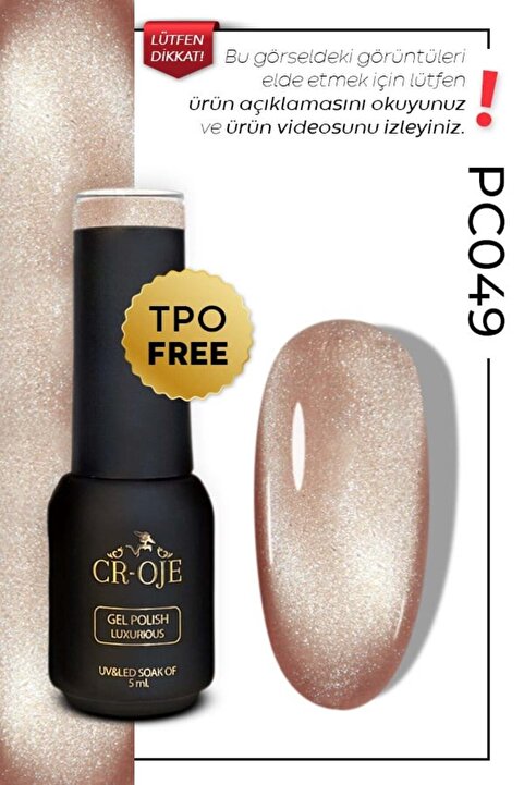 CROJE KALICI OJE Inci Tanecikli Manyetik Cat Eye / Kedi Gözü- PC049 (5 ML)