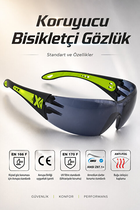 NZB Bisiklet Koşu Motorcu Outdoor Güneş Gözlüğü Uv Korumalı Sporcu Bisikletçi Buğulanmaz Gözlük Füme