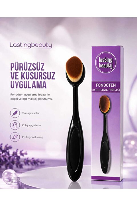 LastingBeauty Fondöten Fırça Makyaj Profesyonel Yüz Oval Fırça