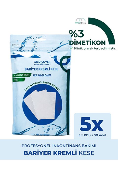 MED-COVER Bariyer Kremli Kese 10'lu x 5 adet