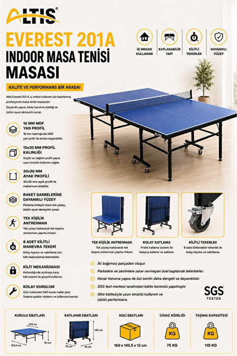 ALTIS Everest 201a Masa Tenis Masası