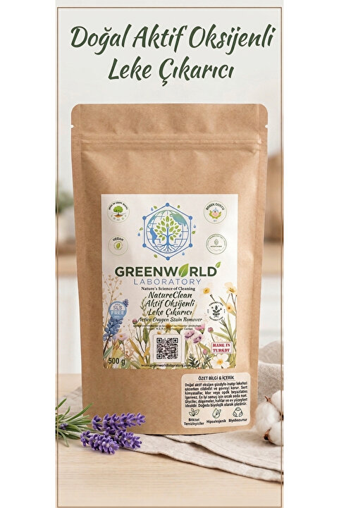 Greenworldlaboratory NatureClean Doğal Oksijenli Leke Çıkarıcı Toz(Doğal çamaşır suyu etkisi) -500gram