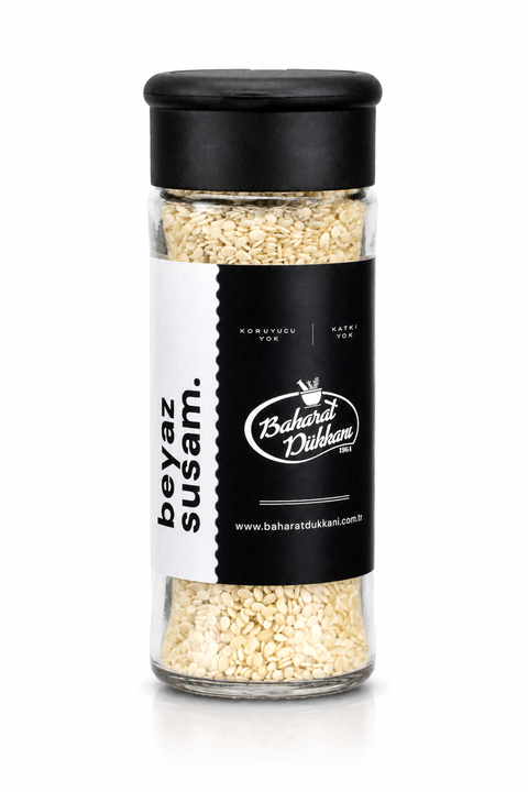 Baharat Dükkanı Beyaz Susam 65gr (cam)