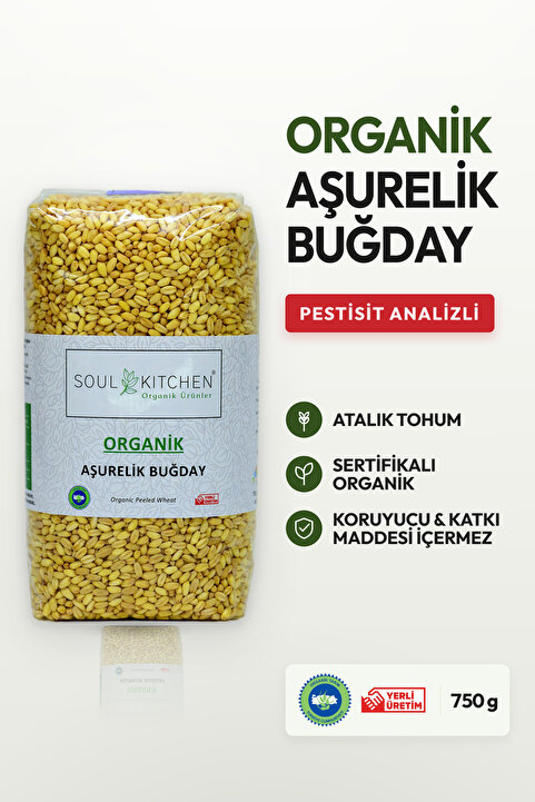 Soul Kitchen Organik Ürünler Organik Aşurelik Buğday Katkısız 750 g
