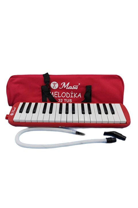 Ticon Melodika 32 Tuşlu Çantalı Kırmızı Renk
