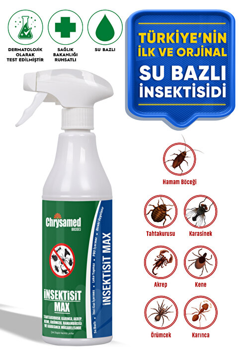 Chrysamed Insektisit Max 500 Ml Hamam Böceği, Karınca, Kene Vs.