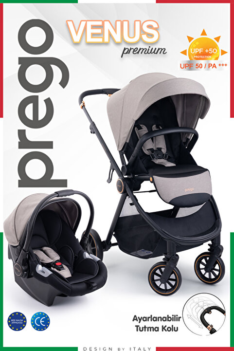 Prego Venüs Premium UV Tenteli Travel Sistem Bebek Arabası