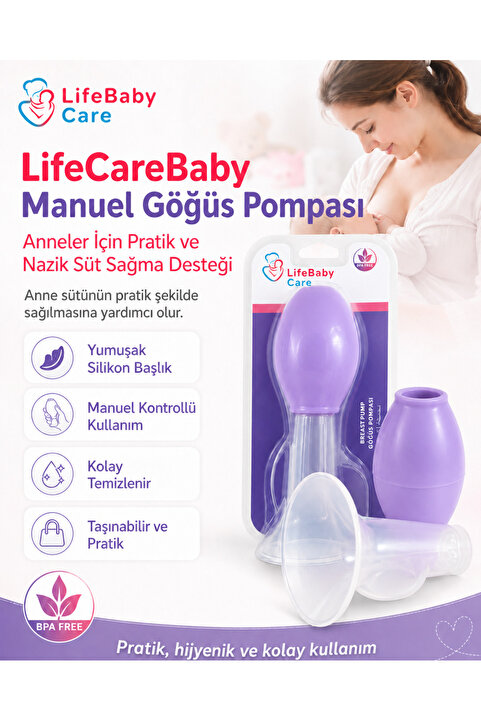 LifeCareBaby Göğüs pompası mor