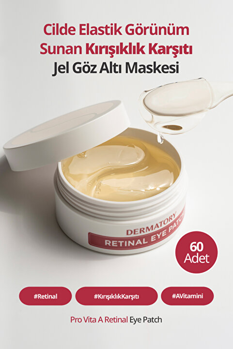 DERMATORY Retinalli, Kırışıklık&Koyu Halka Karşıtı Jel Göz Altı Maskesi Pro Vita-A Retinal Eye Patch