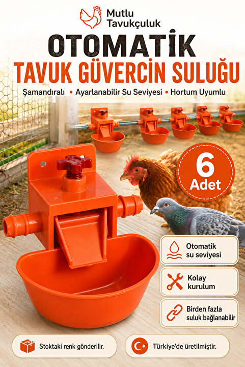 mutlu tavukçuluk Otomatik Akıllı Tavuk Civciv Suluğu 6 Adet Suluk Hindi Ördek Bıldırcın Güvercin Yumurta