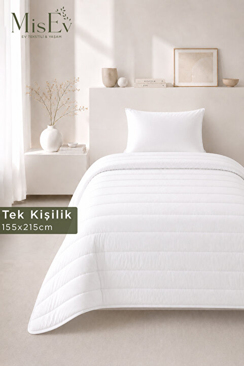 Misev Tek Kişilik Tela Yorgan | 155x215cm Yıkanabilir 4 Mevsim Yorgan