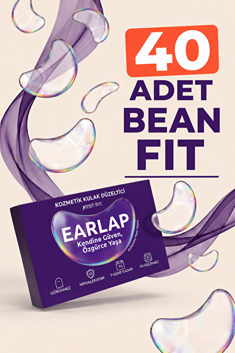 Beauty Tapes Earlap Kepçe Kulak Bandı Bean Fit Medium Boy, 40 adet