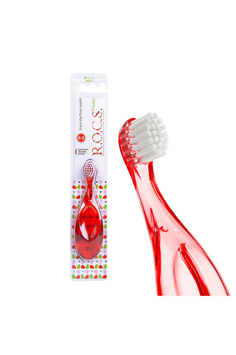 R.O.C.S. R.O.C.S Baby Diş Fırçası Kırmızı 0-3 Yaş Baby Soft 4607152730333k