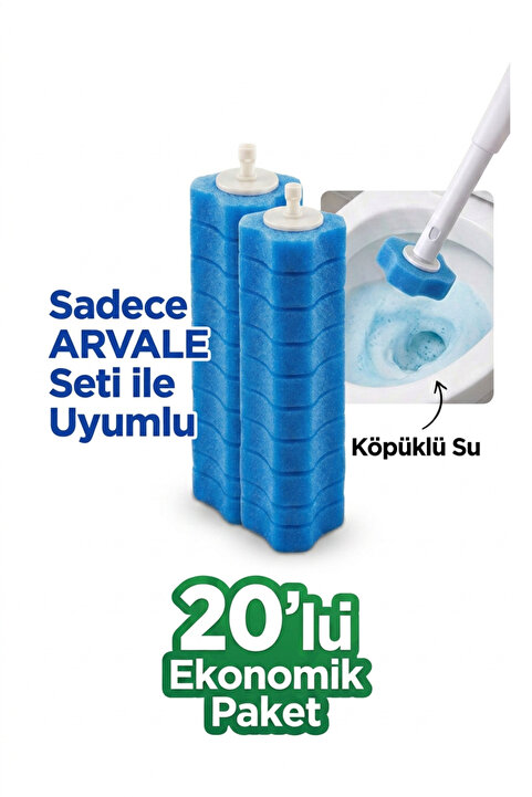 ARVALE 20 Adet Yedek Sünger Kullan At - ( Sadece Yedek Sünger Mekanızma Dahil Değildir)