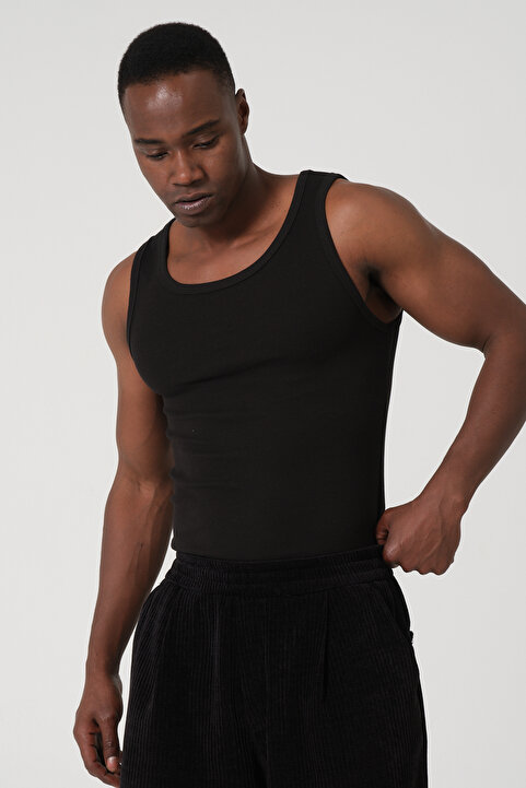 gamaro Erkek Halter Yaka slimfit Sporcu Likralı Atlet