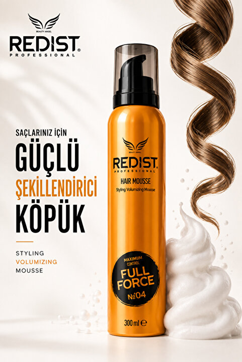 Redist Full Force Saç Şekillendirici Köpük – Sert Tutuş Ve Uzun Süreli Kalıcılık Vegan 300 ml