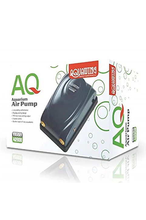 Aquawing Aq908 Çift Çıkışlı Akvaryum Hava Motoru 2x4 L/dak 5 W.