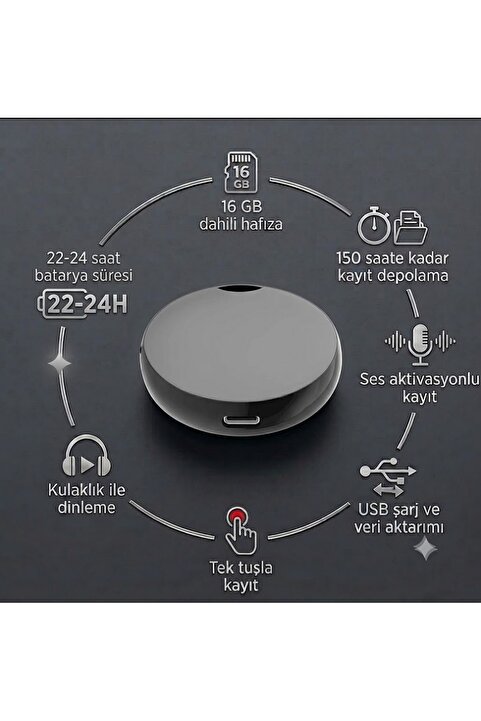 SICAK TAKİP Mıknatıslı Mini Ses Kayıt Cihazı