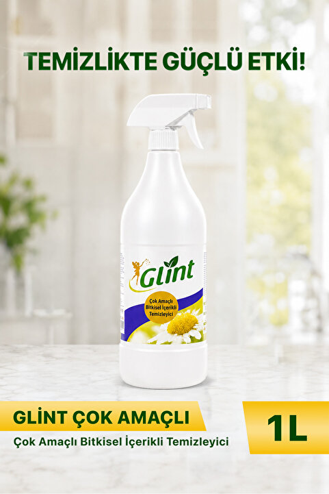 Glint Çok Amaçlı Bitkisel İçerikli Temizleyici 1 Litre Leke ve Yağ Temizliği
