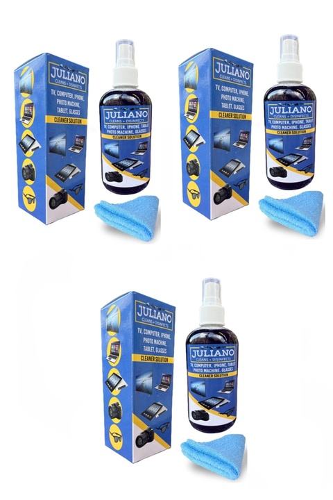 JULIANO 3 ADET - (250 ML) Gözlük, Cep Telefonu, Led, Bilgisayar, Ekran, Laptop, Tablet, Televizyon, Kamera