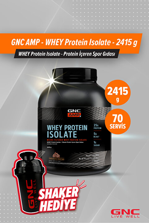 GNC WHEY Protein Isolate - Yüksek Protein İçeren Spor Gıdası - Çikolata Aromalı