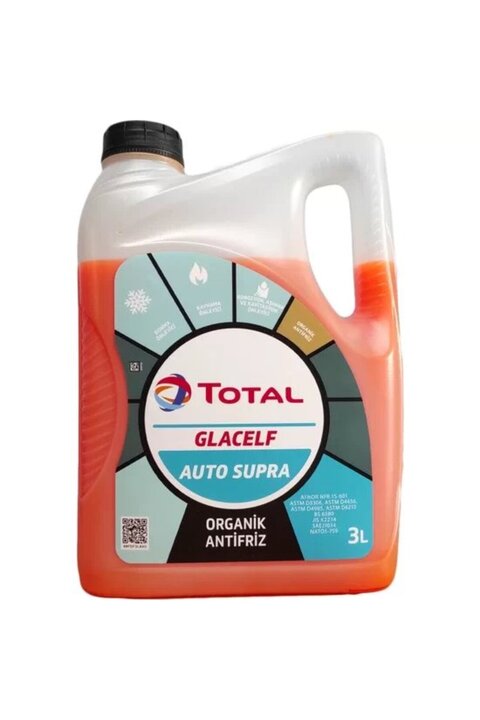 Total Glacelf Auto Supra Organik Katkılı Antifriz Kırmızı 3 lt