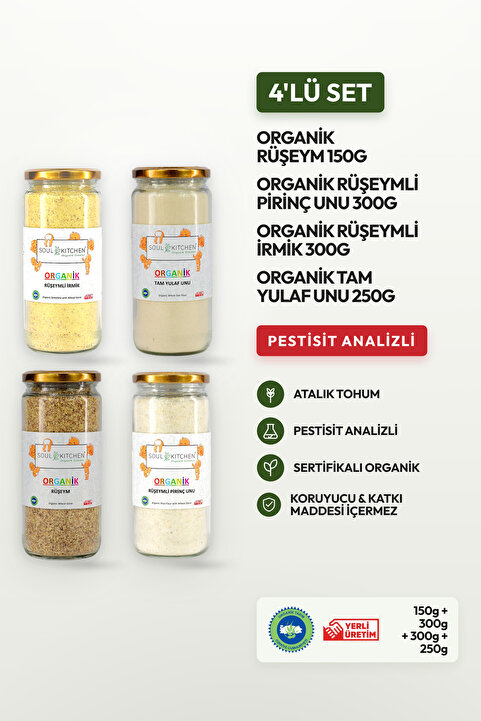 Soul Kitchen Organik Ürünler Organik Ek Gıda Seti 4lü Paket Model 5