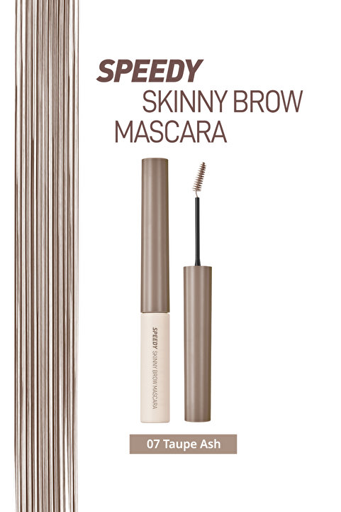 PERIPERA Renklendirici ve Sabitleyici Kaş Maskarası Speedy Skinny Brow Mascara 07 Taupe Ash