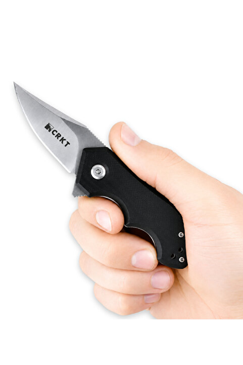 CRKT ARVION Siyah G10 Cep Çakısı, Paslanmaz Çelik, EDC Çakı, Kamp Çakısı, Mini Çakı Bıçak