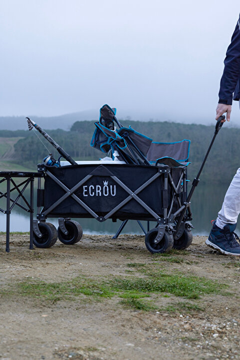 Ecrou Masalı Katlanır Vagon Taşıma Arabası Siyah Kapasite 150 kg