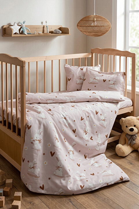 Menderes Home Cotton Collection %100 Pamuk Bebek Nevresim Takımı Bunnies