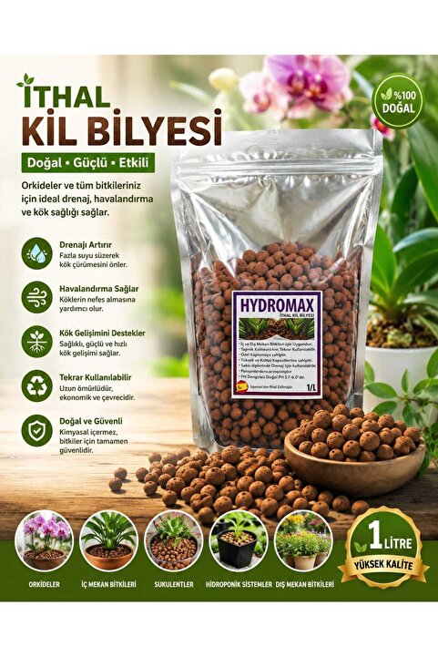 Orkide Yetiştirme Ithal Kil Bilyesi (1 Litre)