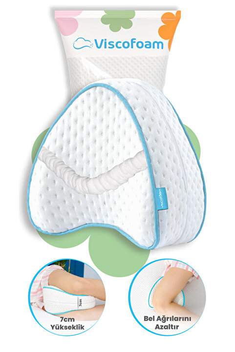 Viscofoam Kalp Diz Arası Ortopedik Yastık Bacak Arası Visco Yastık - 23x23x5cm