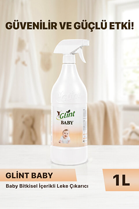 Glint Baby Bitkisel İçerikli Çamaşır Leke Çıkarıcı 1 Litre Bebek Kıyafetleri Temizleyici