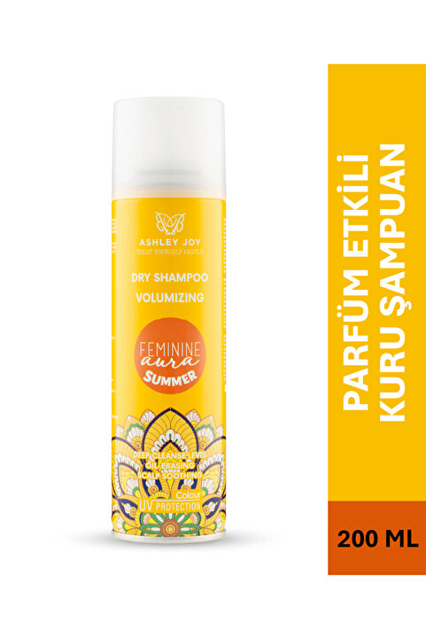 Ashley Joy Feminine Aura Summer UV Koruma Ekstra Hacim Kuru Şampuan 200 ml Portakal Çiçeği Saç Parfümü Etkili