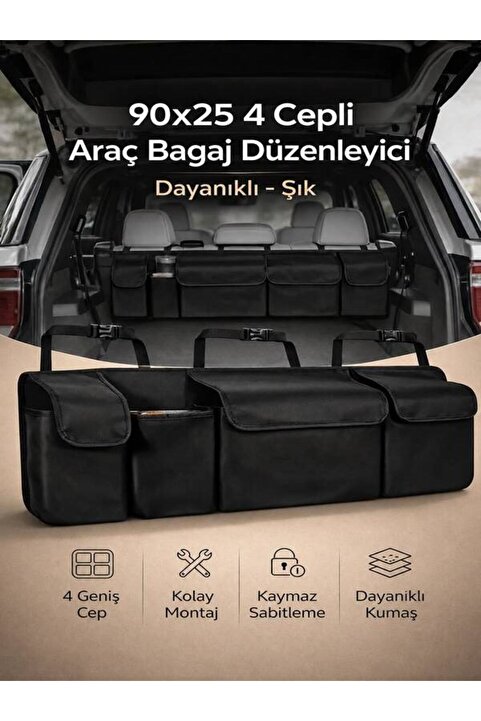 Ankaflex Oto Aksesuar Araba Oto Araç Içi Koltuk Arkası Asmalı Organizer Pratik Cepli Malzeme Koyma Çantası