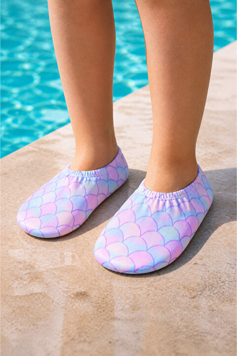 Beniizle Unisex Bebek Çocuk Kaydırmaz Taban Deniz Ayakkabısı Havuz Patiği