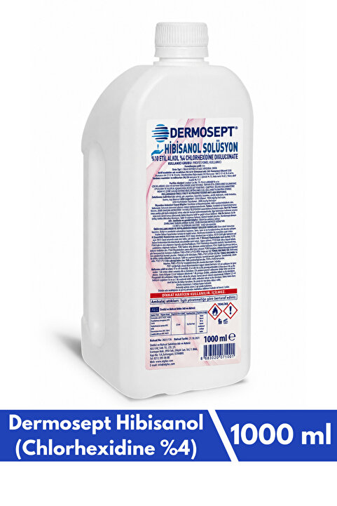 Dermosept Hibisanol Solüsyon Klorheksidin (CHLORHEXİDİNE %4) 1000 ml