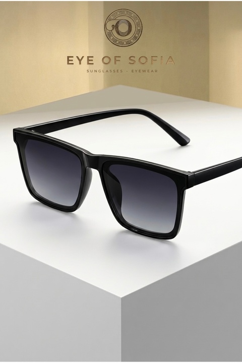 Eyesofia Lüx Unisex Siyah Ultra Hafif Uv400 Filtreli Güneş Gözlüğü